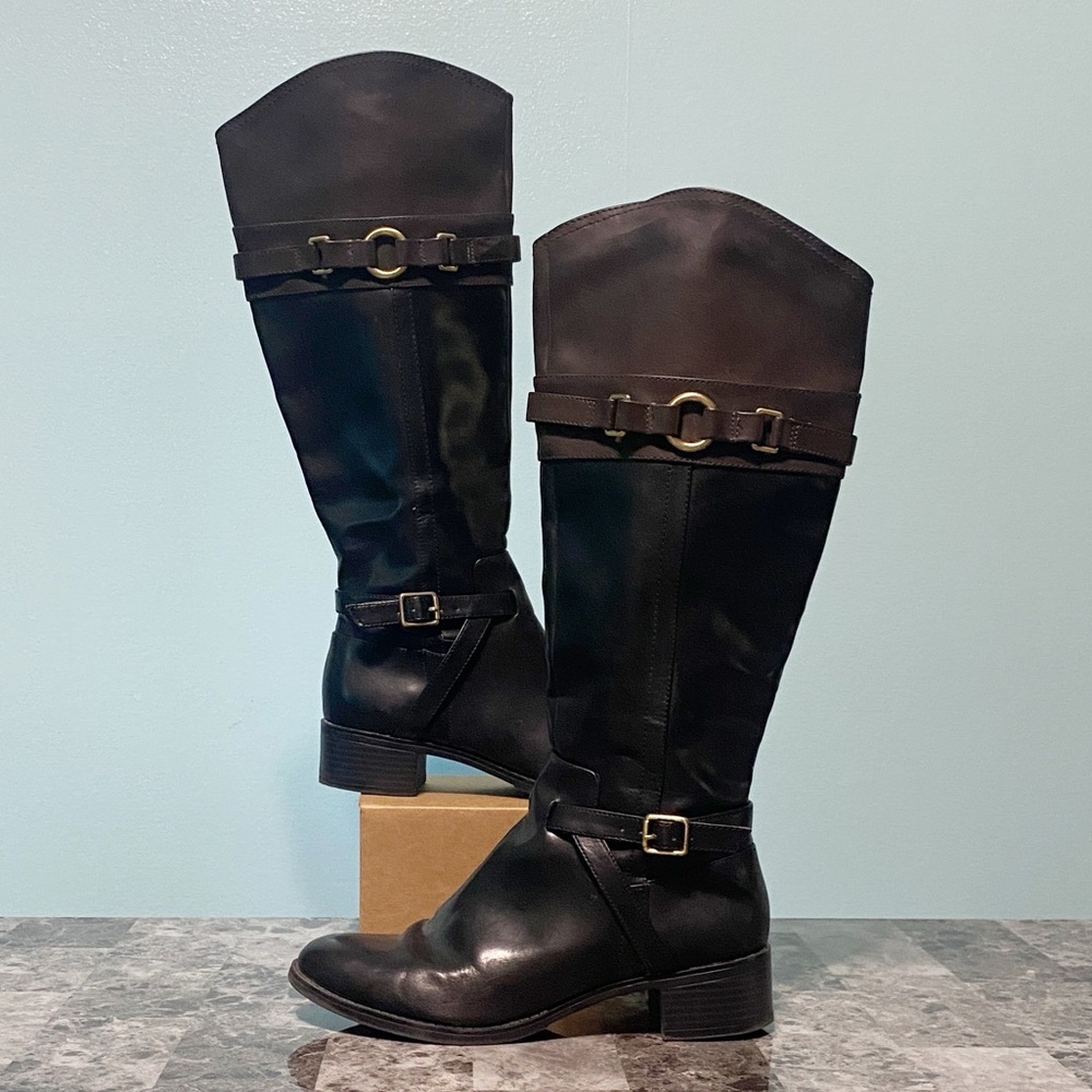 Nickels Black and Brown Two Toned Carola Riding Boots - Size 8